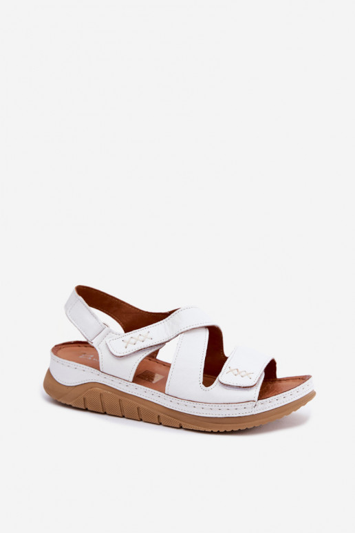 Witte dames sandalen met platform