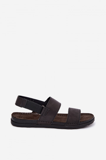 Zwarte heren sandalen INBLU 2