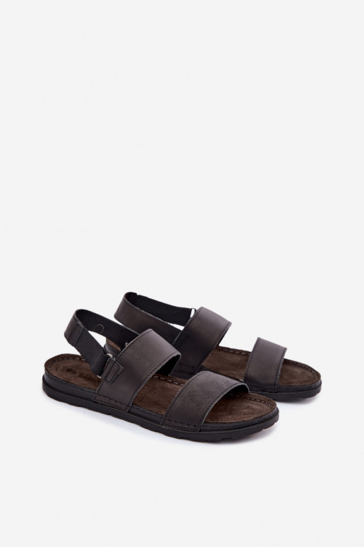 Schwarze Herren-Sandalen INBLU