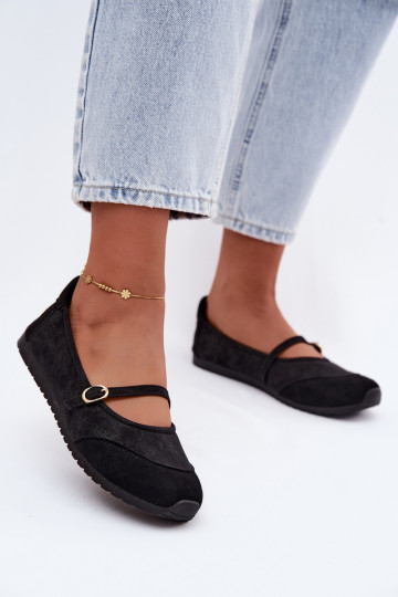 Ballerines de style sportif avec brides noires Charmy