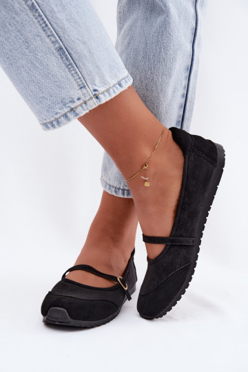 Ballerines de style sportif avec brides noires Charmy 2