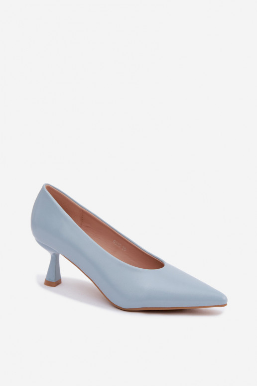 Puntige schoenen met hakken in blauw Silenta