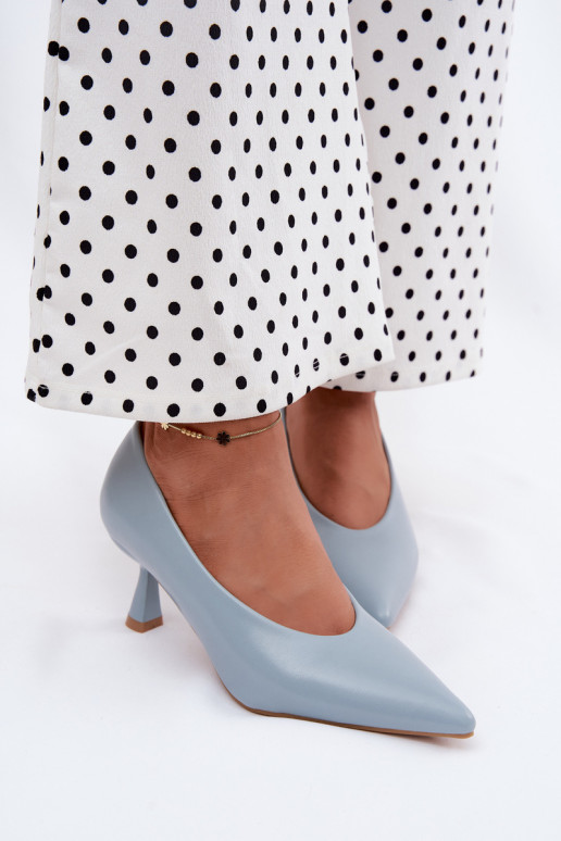 Chaussures pointues avec talons bleus Silenta