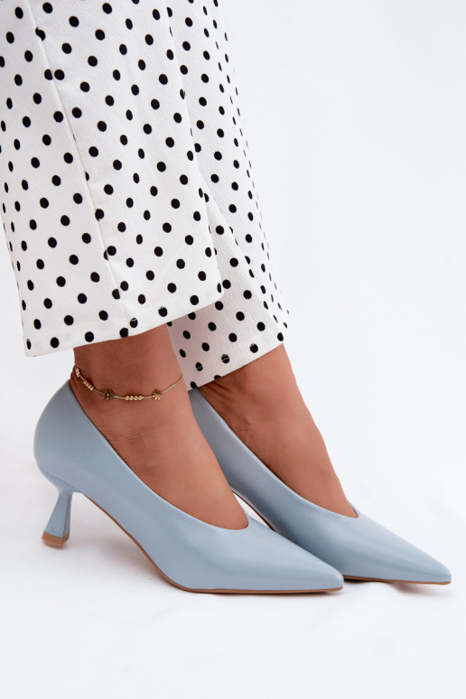 Chaussures pointues avec talons bleus Silenta