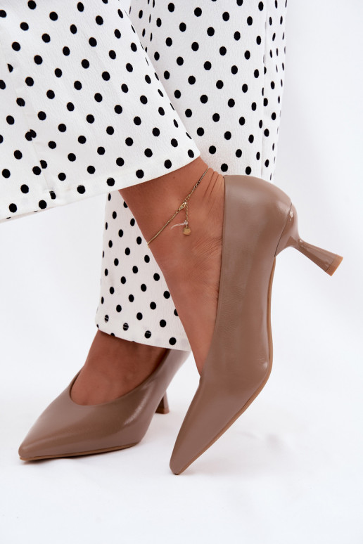 Chaussures pointues avec talons kaki Silenta