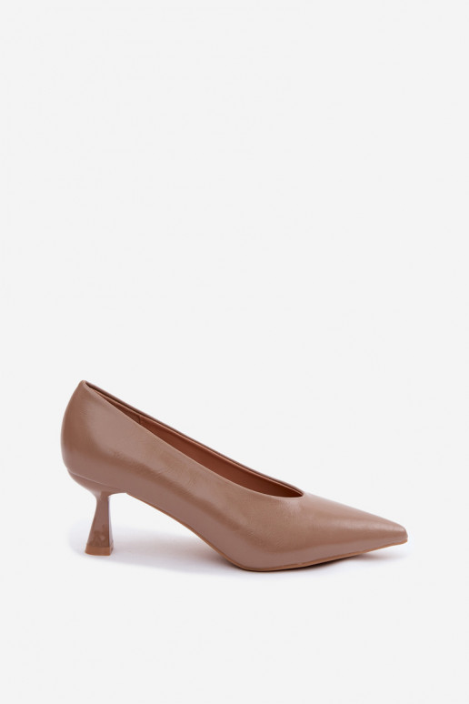 Chaussures pointues avec talons kaki Silenta
