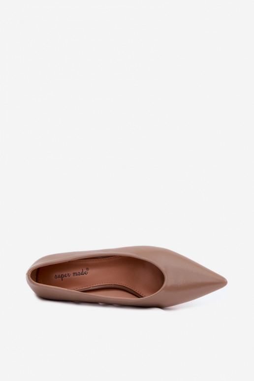 Puntige schoenen met hakken in khaki Silenta