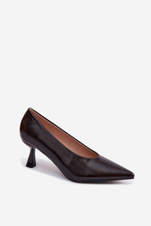 Spitze Schuhe mit Absätzen CzekoladoĮe Silenta