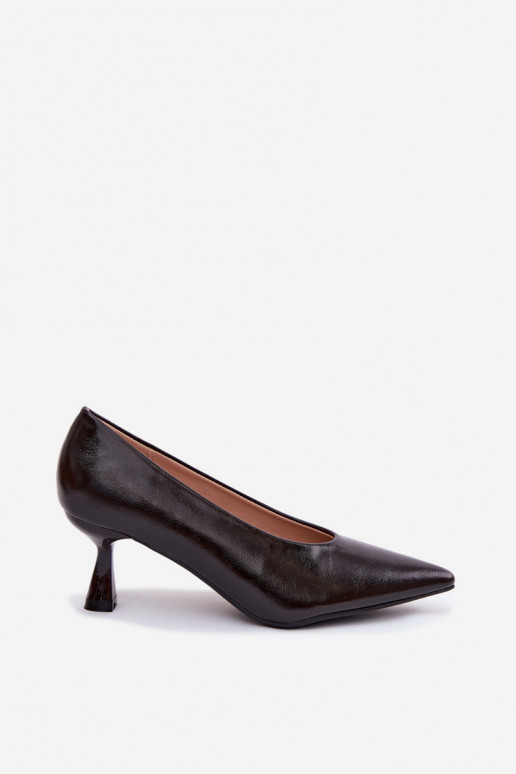 Spitze Schuhe mit Absätzen CzekoladoĮe Silenta