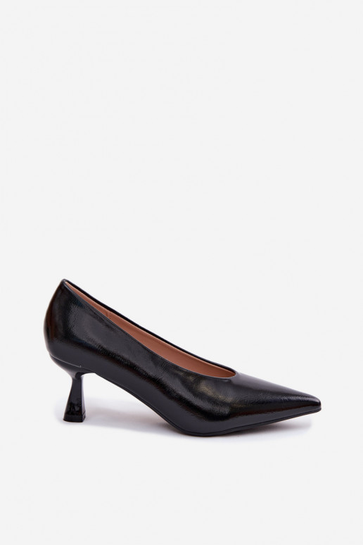 Chaussures pointues avec talons noirs Silenta