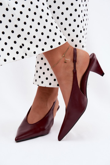 Hakken sandalen van faux leather in bordeaux Sapphire