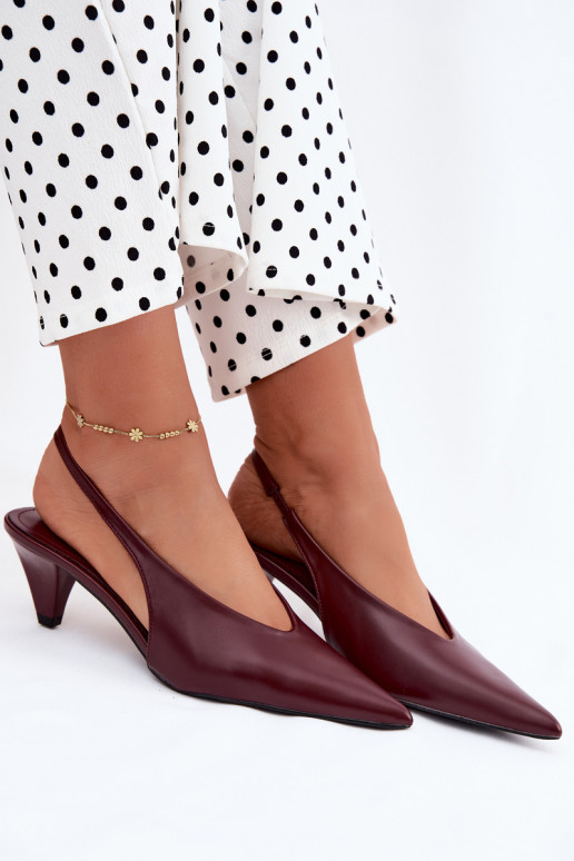 Hakken sandalen van faux leather in bordeaux Sapphire
