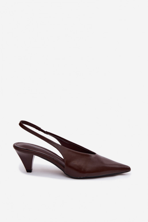 Hakken sandalen van faux leather in CzekoladoĮe Sapphire