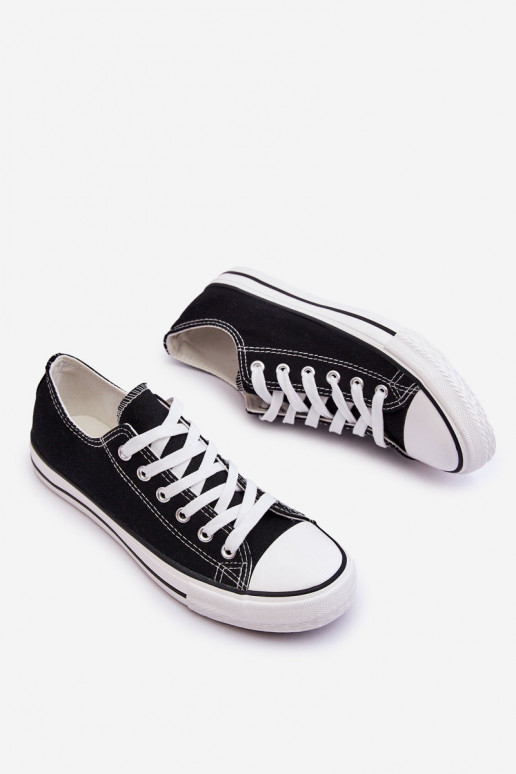 Klassieke lage dames sneakers in zwart Vegas