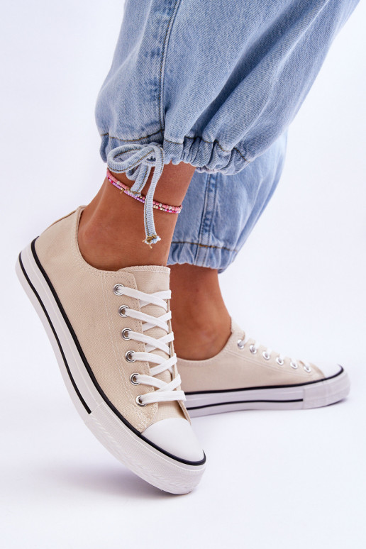 Klassieke lage dames sneakers in ivoor Vegas