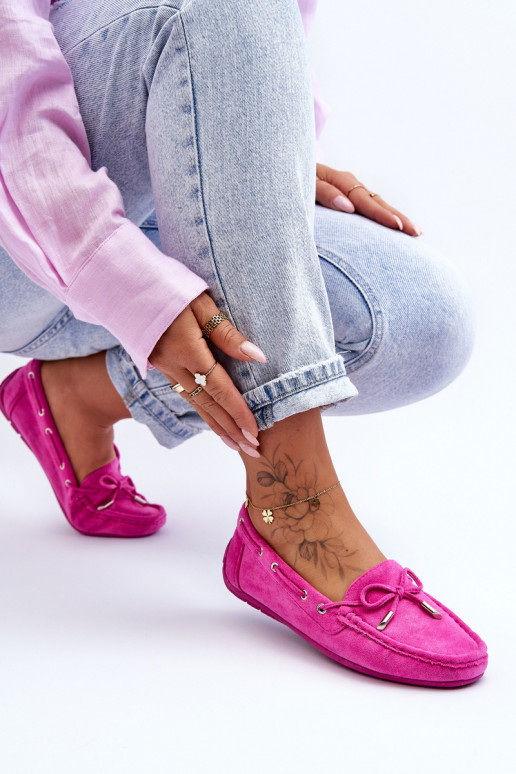 Elegante roze suède mocassins Si Passione
