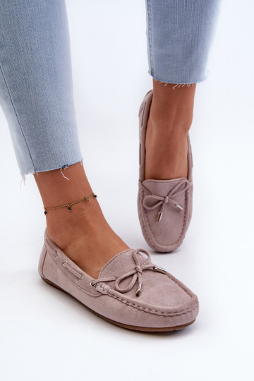 Elegante paarse suède mocassins Si Passione