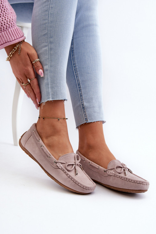 Mocassins élégants violets en daim Si Passione