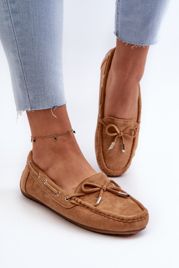 Elegante bruine suède mocassins Si Passione