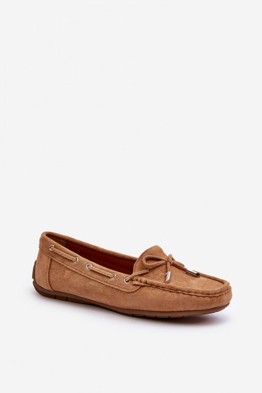Mocassins élégants marron en daim Si Passione