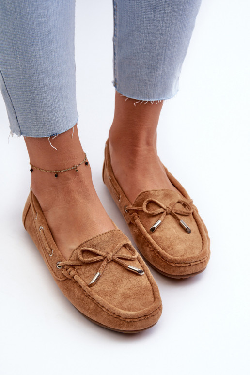 Elegante bruine suède mocassins Si Passione