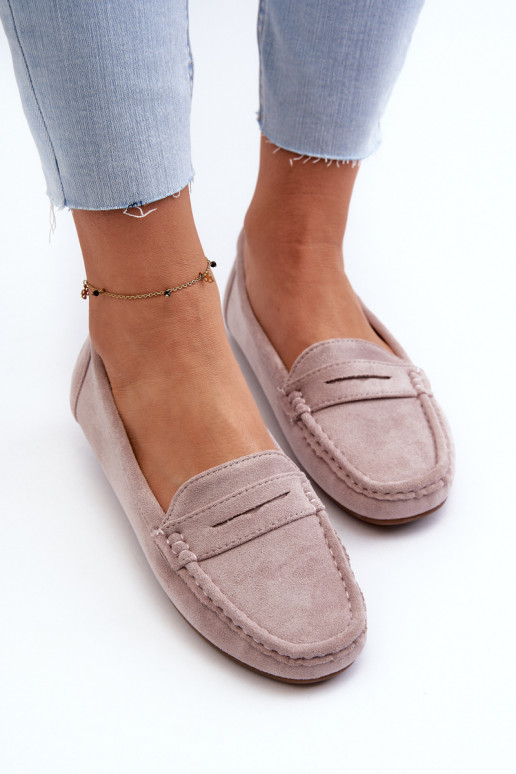 Mocassins élégants violets en daim Lenvie