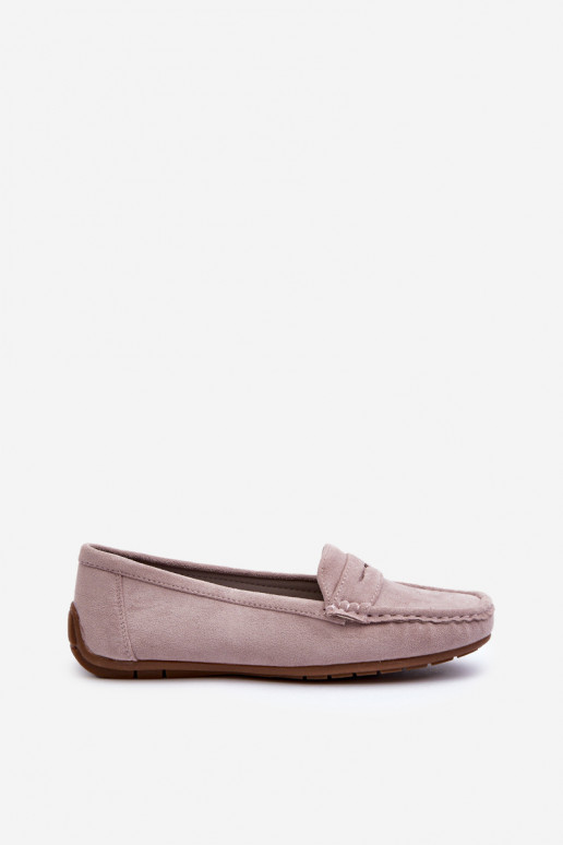 Mocassins élégants violets en daim Lenvie