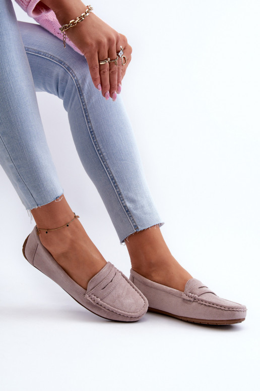 Elegante lila Damensuede-Mokassins Lenvie