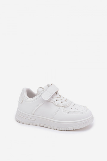 Kinderen witte sneakers van kunstleer Liora 2