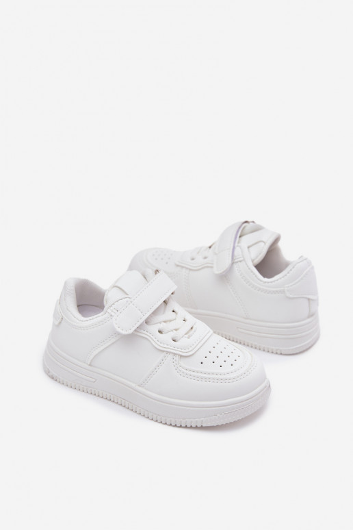 Kinder weiße Sneaker aus Kunstleder Liora