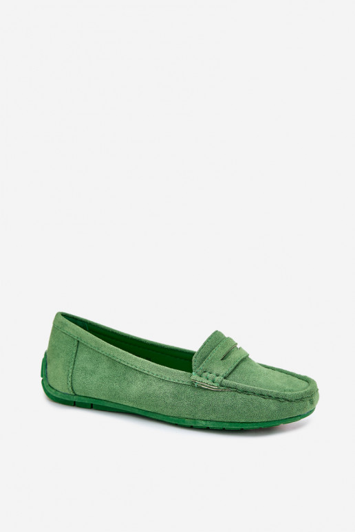 Mocassins élégants verts en daim Lenvie