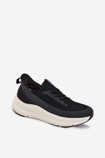 Heren instap sportschoenen met platform Kobbo 102421 zwart 2