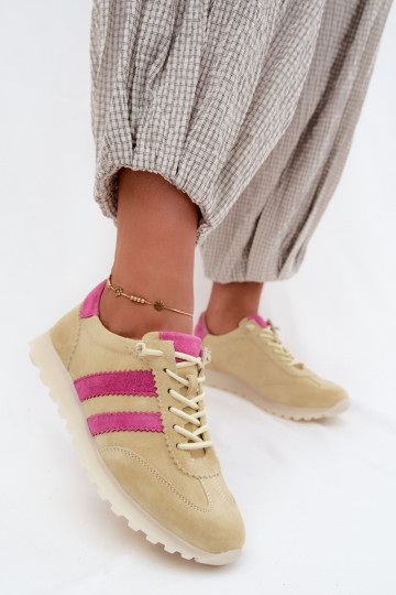 Gele suède sneakers Cuddla 2