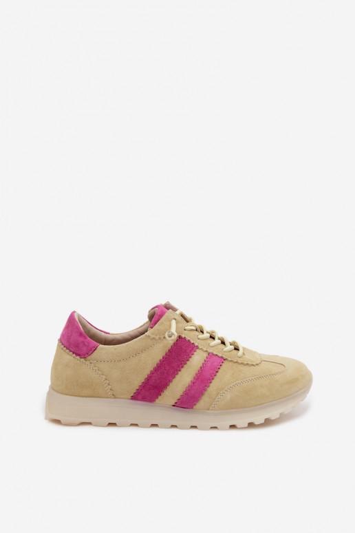 Gele suède sneakers Cuddla