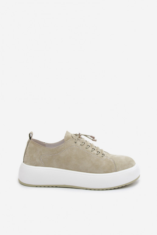 chaussures Chaussures modèle baskets avec une plateformeActivéturalnego en daimu couleur menthe Blushy