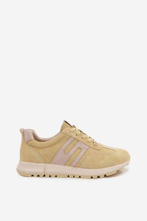 Gelbe Damen-Sneaker Lovey aus Kunstveloursleder
