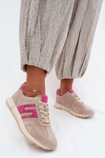 Turnschuhe Sneakers StilvollllschuheErmöglichtturalnego aus INildlederu Feminin Beige Lovey 2