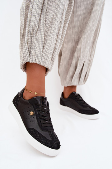 Sneakers Stilvollllschuhe Feminin Mit Dekoration schZuarze Farbe Soothe