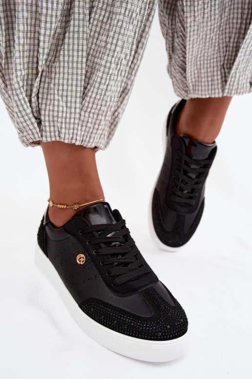 Chaussures modèle baskets Féminin Avec décoration couleur noire Soothe