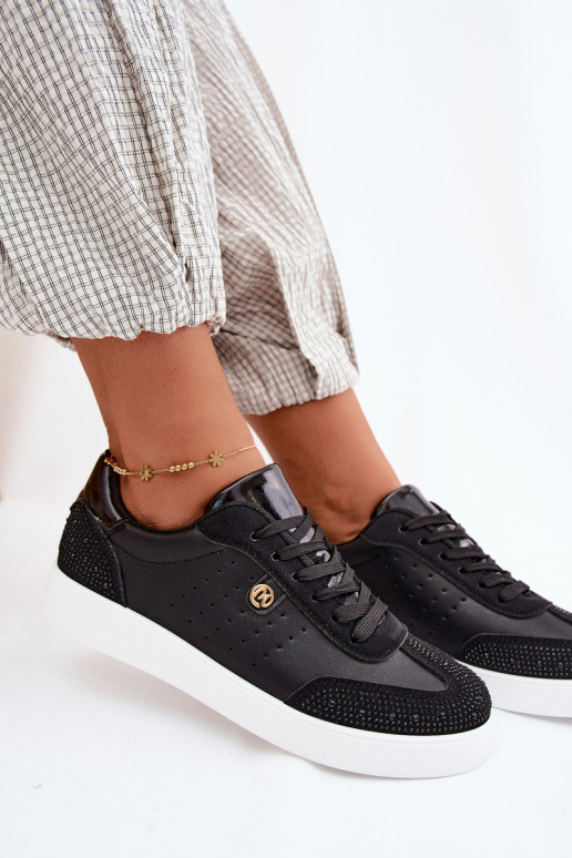 Sneakers Stilvollllschuhe Feminin Mit Dekoration schZuarze Farbe Soothe