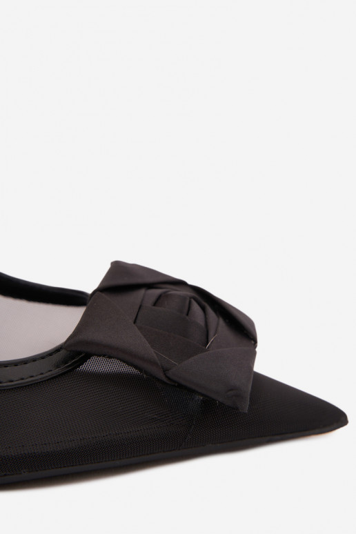 Netz Sandalen mit Ornamenten mit Absätzen Typu Klepsydra schZuarze Farbe Jasmina