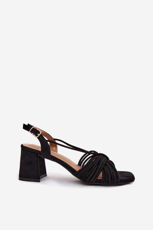 Sandales pour femmes avec brides et talons en noir Taffina