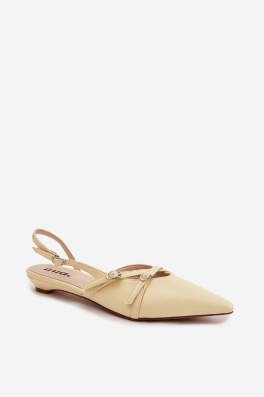 Damen-Sandalen mit Riemen aus Kunstleder in gelb Glamira