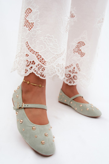 Ballerines avec décoration et brides en menthe Cuddly