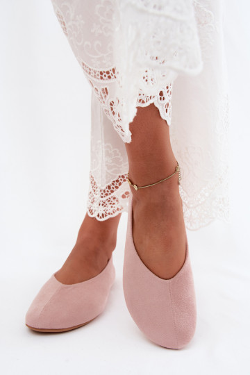 Ballerines en suède synthétique rose Camdena 2