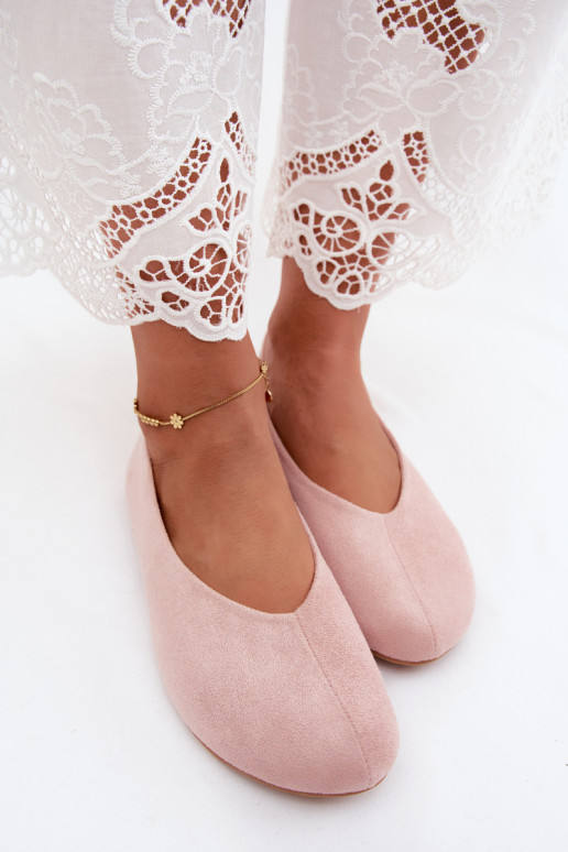 Ballerinas in rosa Kunstveloursleder Camdena