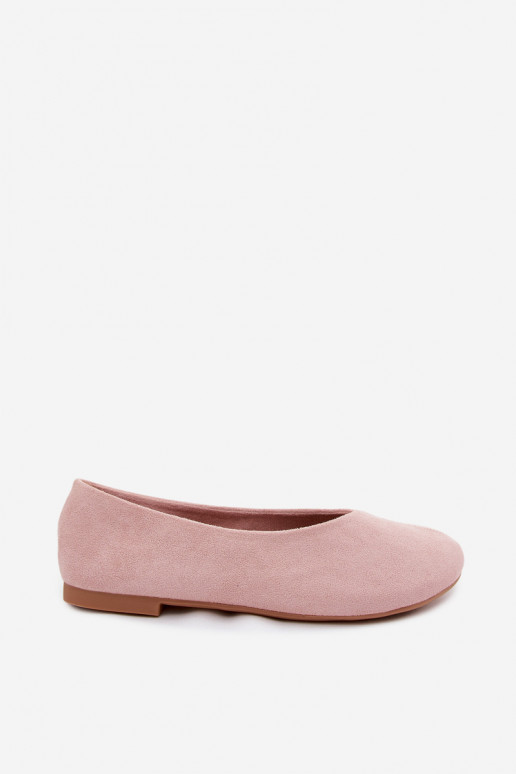 Ballerina's in roze faux suede Camdena