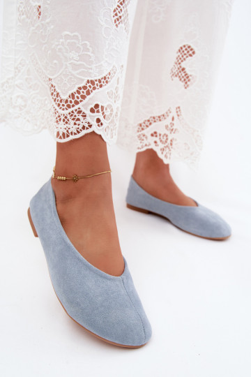 Ballerines bleues en daim synthétique Camdena