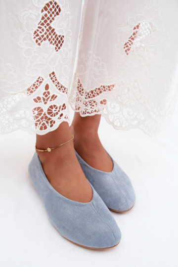 Ballerines bleues en daim synthétique Camdena 2
