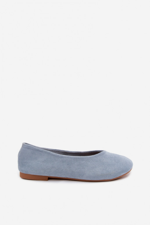 Ballerines bleues en daim synthétique Camdena